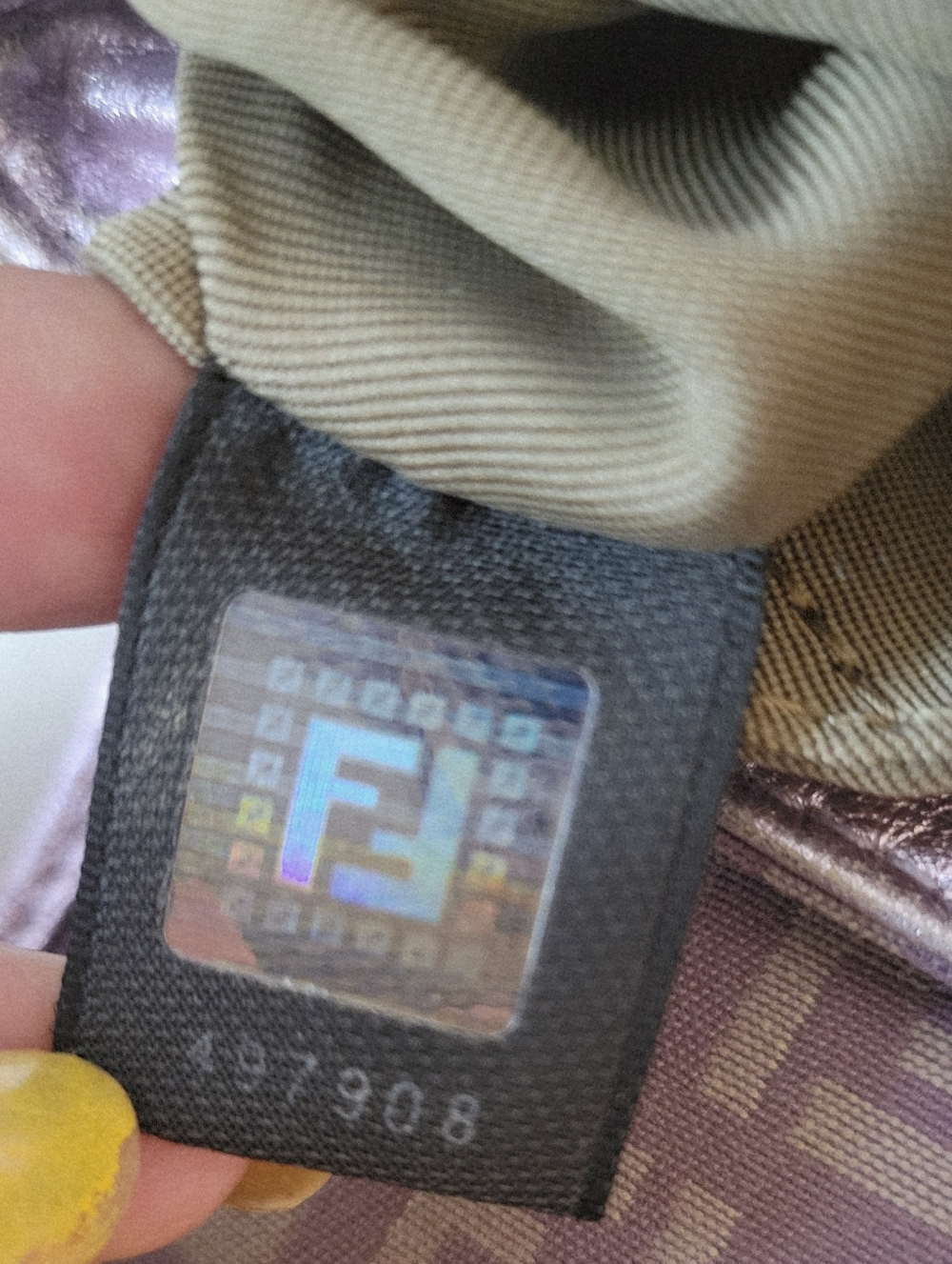 Fendi Vintage 2004 Zucchino Canvas Compilation Bag - Pink & Gold Metallic Borsa - Picture 6 of 13